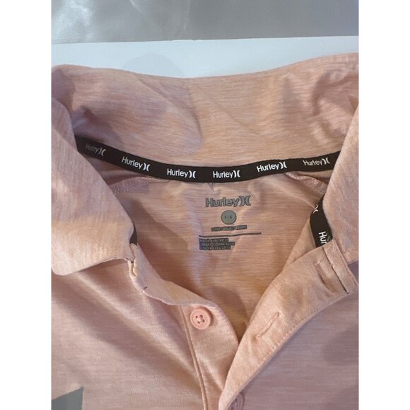Hurley Mens Peach Polo Shirt Size L - Picture 7 of 8